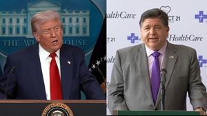 WATCH: Trump says 'we’re going in' as Pritzker pushes for money instead of troops