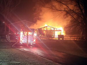 Barn Fire on Whispering Hills Lane Claims Livestock, Draws Extensive Mutual Aid Response
